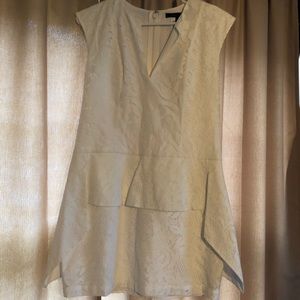 BCBG white peplum dress